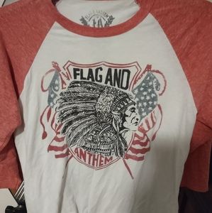 Flag and Anthem women's large top